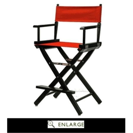 CASUAL HOME Casual Home 220-02-021-11 24 in. Directors Chair Black Frame with Red Canvas 220-02/021-11